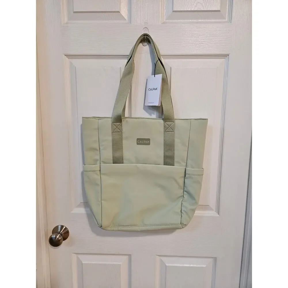 CALPAK Connect Zip Laptop Tote Meadow Green NWT Travel Work Bag